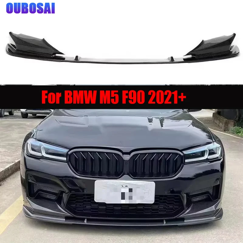 

For BMW M5 F90 2021+ 3D Style Carbon Fiber Car Front Bumper Lip Front lip Diffuser Front Chin Spoiler automotive parts