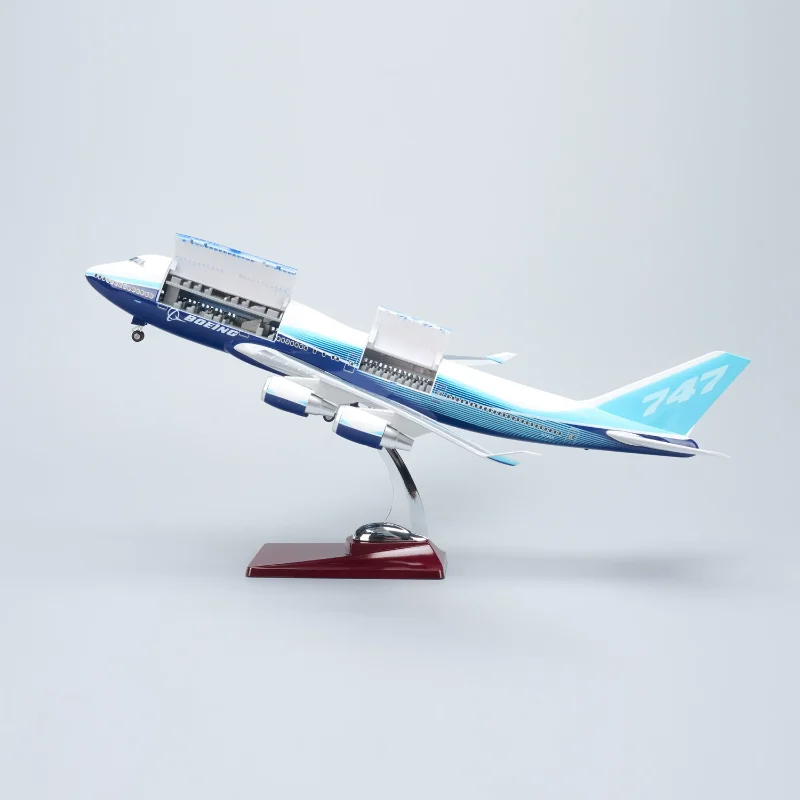 

1:150 B747 Prototype Airplane Diecast 47CM Model Resin Openable Cabin Door with Light Airline Collection Decoration Display Gift
