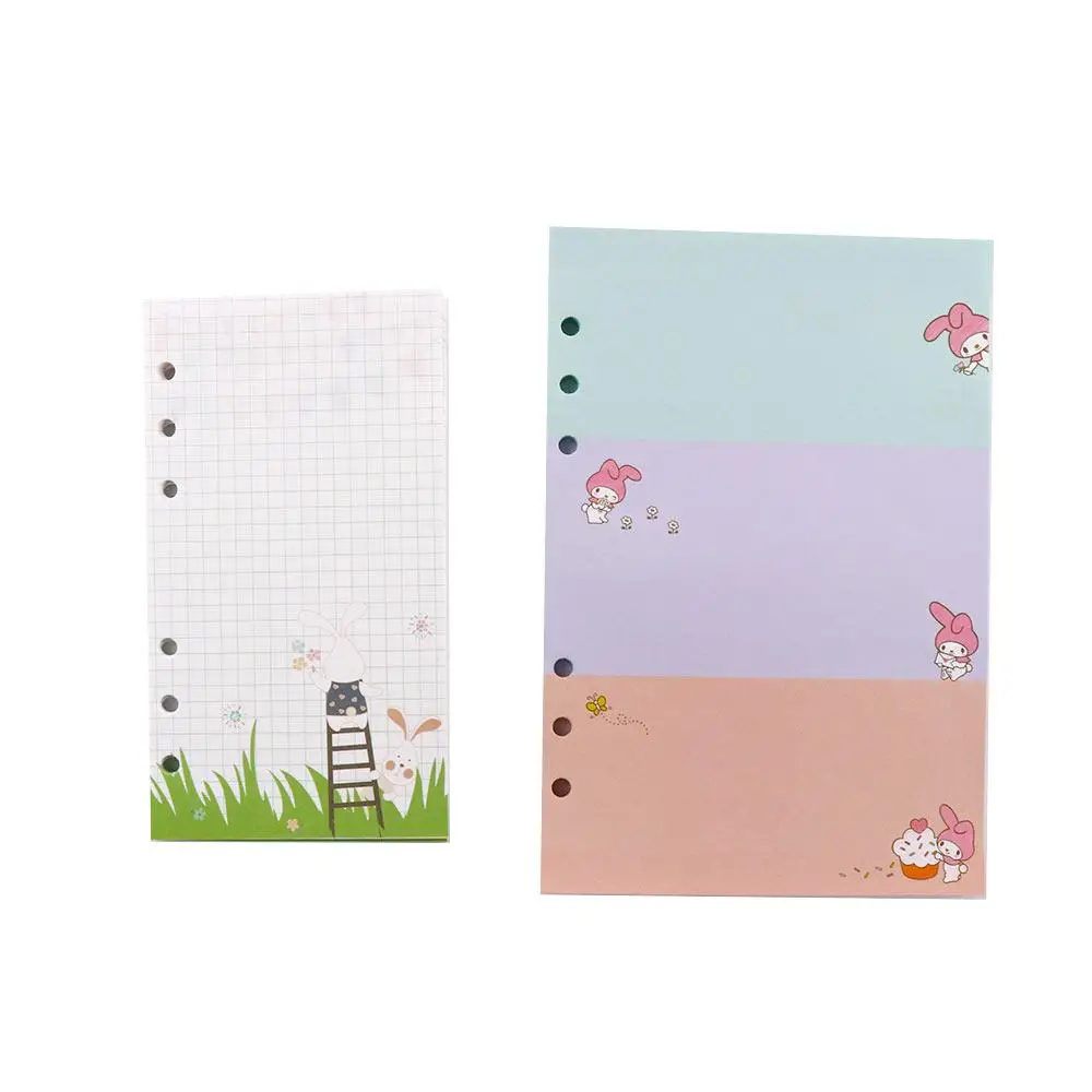 A5/A6 40 sheets Kawaii Loose Leaf Notebook Paper Refill Spiral Binder Index Inner Pages Monthly Weekly Daily Planner Agenda