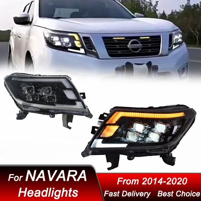 

Car Headlights For Nissan Navara NP300 2014-2022 LED Headlamp Assembly Upgrade High Configure Projector Lens Accessories Kit