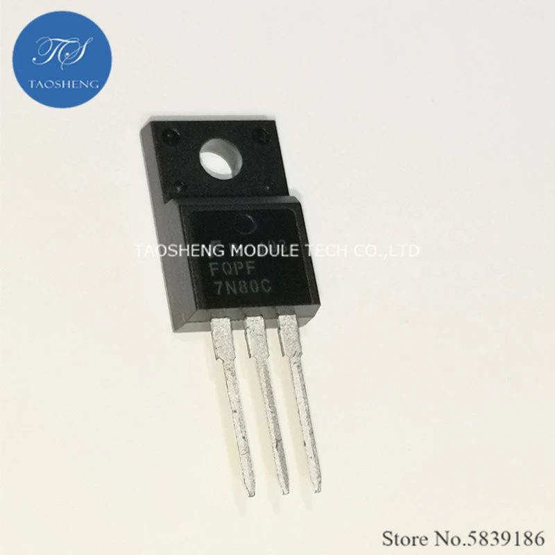 

1PCS 100% NEW AND ORIGINAL FQPF7N80C 7A800V TO-220F