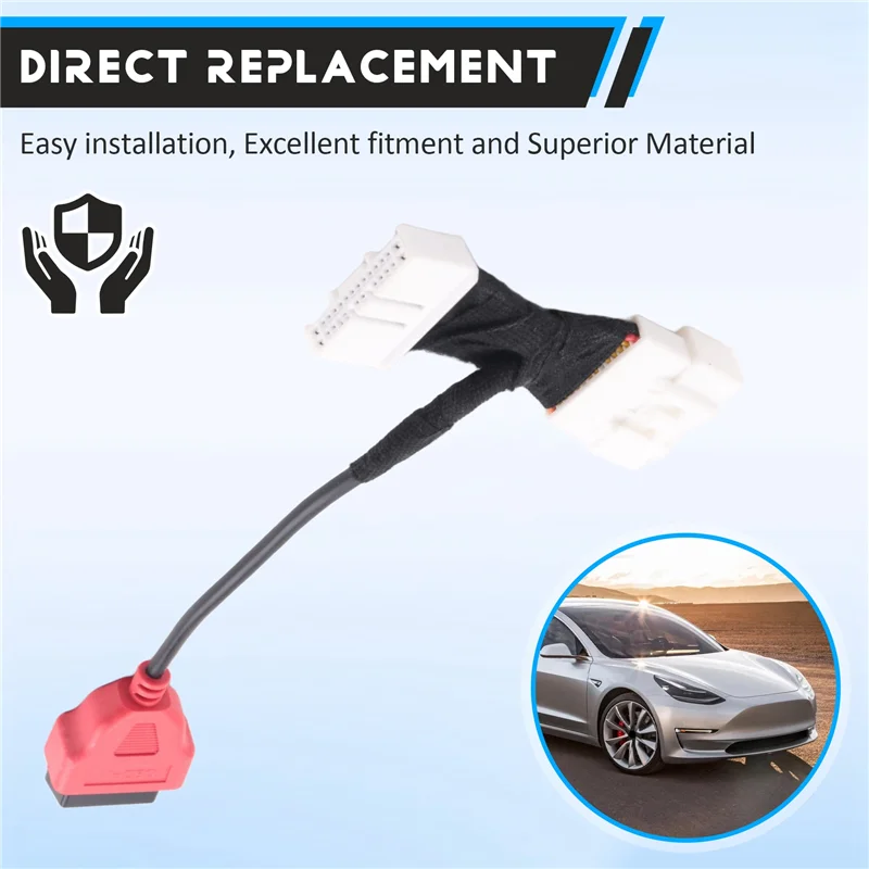 L52A-Para cabo de diagnóstico Tesla OBD design de cabeça dupla-MS909/919 ULTRA compatível com sistemas de veículos modelo 3