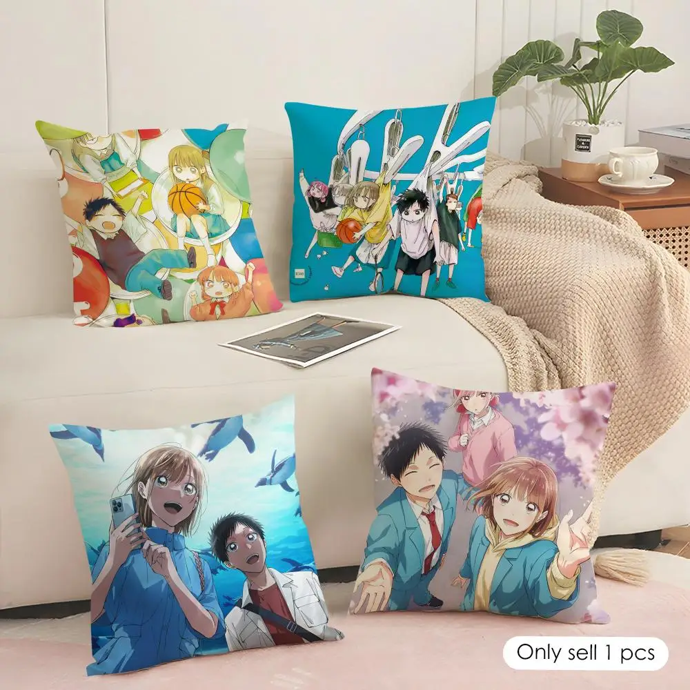 cartoon B-blue box Cushion Cover Pillowcase Ultra Soft Skin Friendly Fabric Cloud Like Comfort & Concealed Zipper