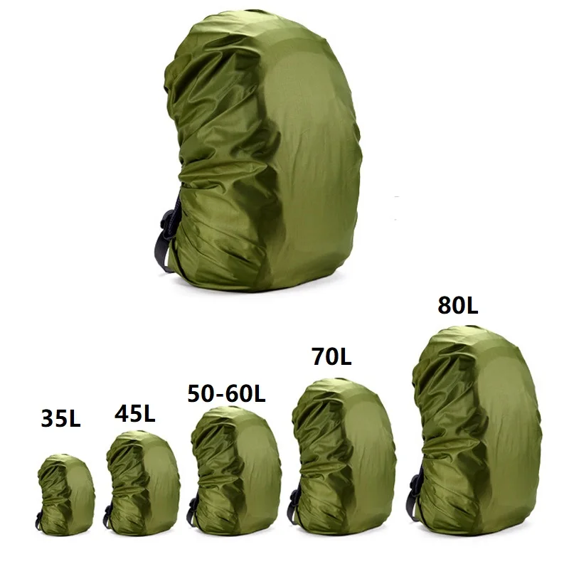 Rain Cover Backpack 35L 40L 50L 60L Waterproof Bag Camo Tactical Outdoor Camping Hiking Climbing Dust Raincover Rucksack Cover