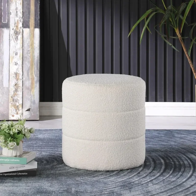 

Upholstered Round Ottoman Home Decor | Foot Rest Ottoman