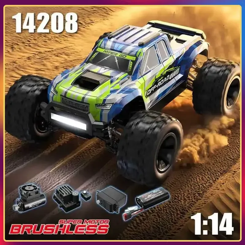 Hyper Go MJX 14207 14208 1/14 4WD 2.4G RC سيارة 55KM/H فرش الانجراف سيارة سباق السيارات التحكم عن بعد سيارة على الطرق الوعرة شاحنة اللعب