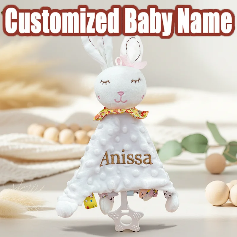 

Персонализированный подарок на выписку из роддома: безопасная кукла с вышитым именем малыша и дизайном в виде животного для первого рождения ребенка