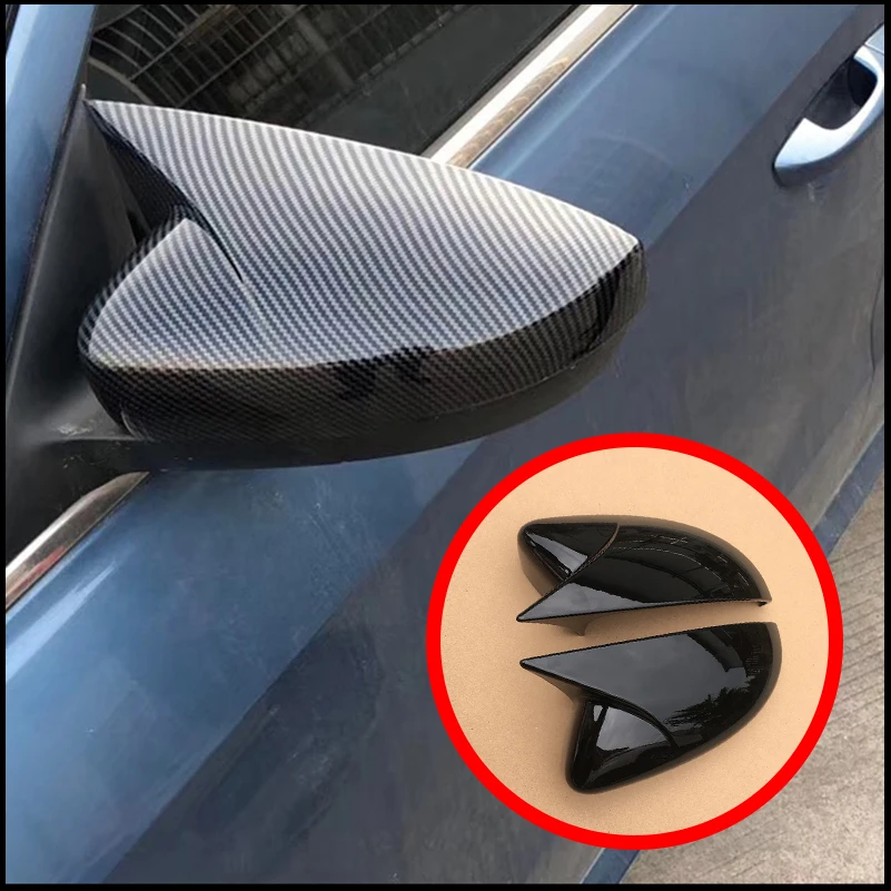 For VW Polo 2010-2016 With Indicator Model Rearview Mirror Cover Sticker Trim Decorative Frame Car Styling Auto Accessories