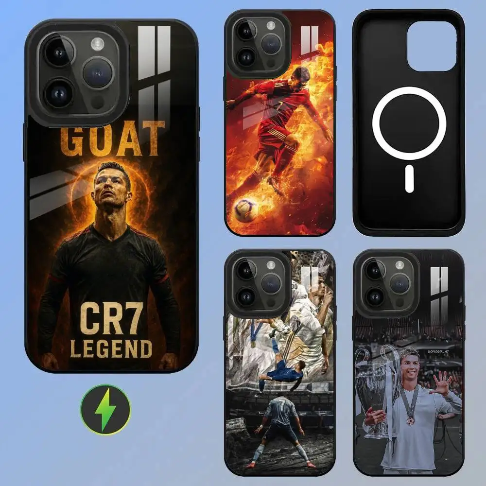 

CR7 Raises The Trophy High High-End Glass-textured Printed Phone Case For iPhone 11/12/13/14/15/16/17 Plus, Pro, Pro Max & Air