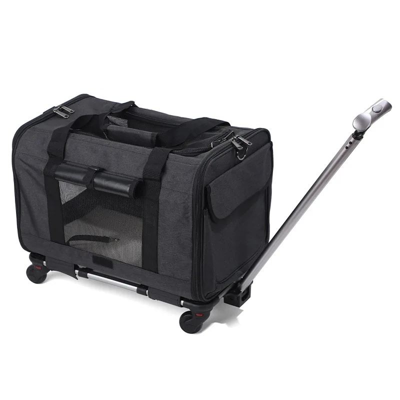 

Cat Bag Convenient Tie Rod Pet Bag Is Breathable and Foldable Pet Case One Shoulder Crossbody Pet Trolley Case.