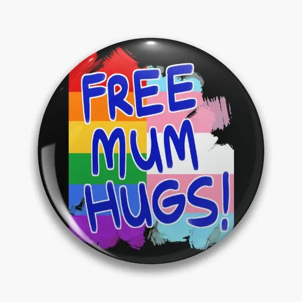 Free Mum Hugs Version 2  Soft Button Pin Badge Cute Decor Clothes Women Collar Metal Brooch Fashion Creative Jewelry Gift