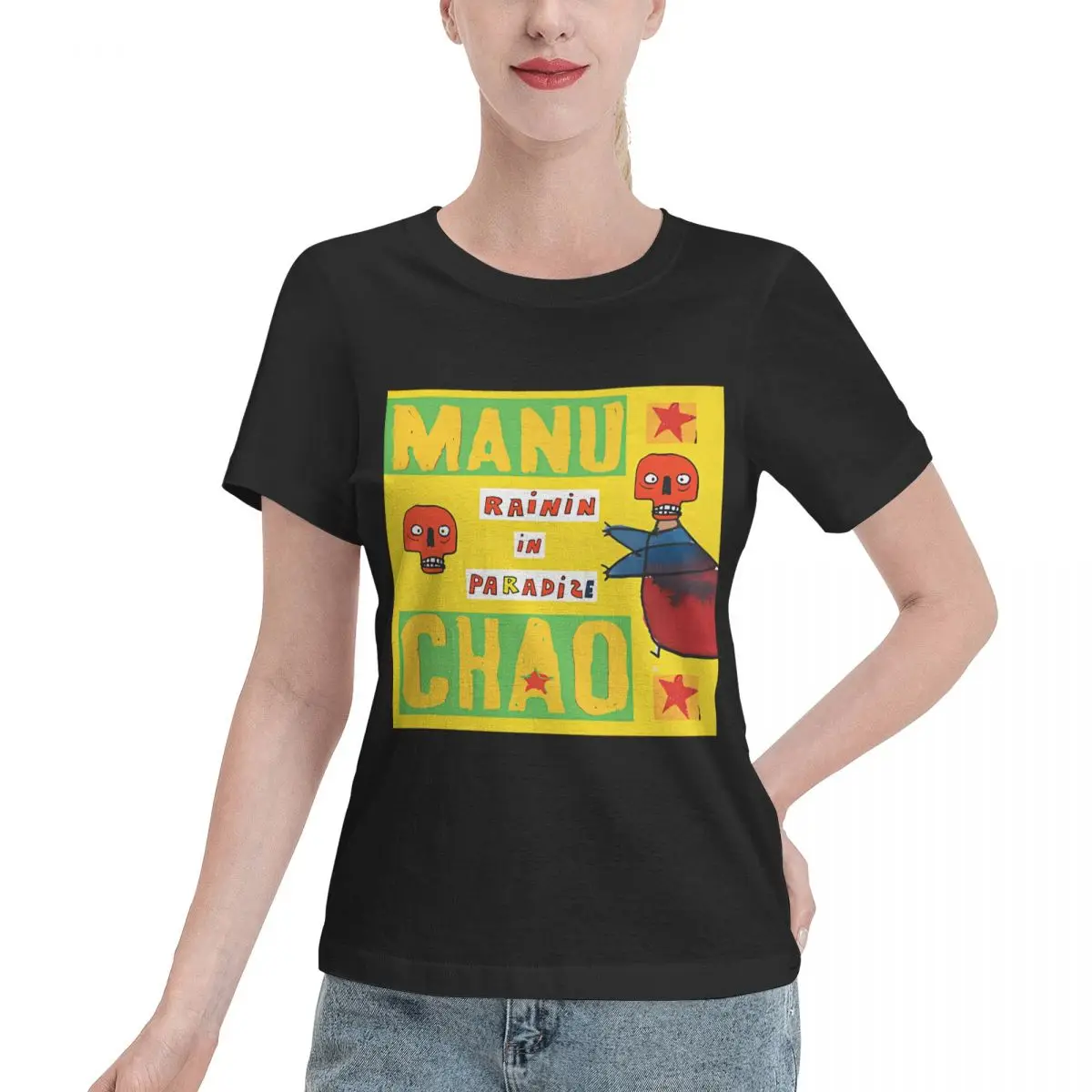 Wardrobe Essential Manu Chao - Rainin In Paradize Women's T-shirt Streetwear Versatile Women Tee