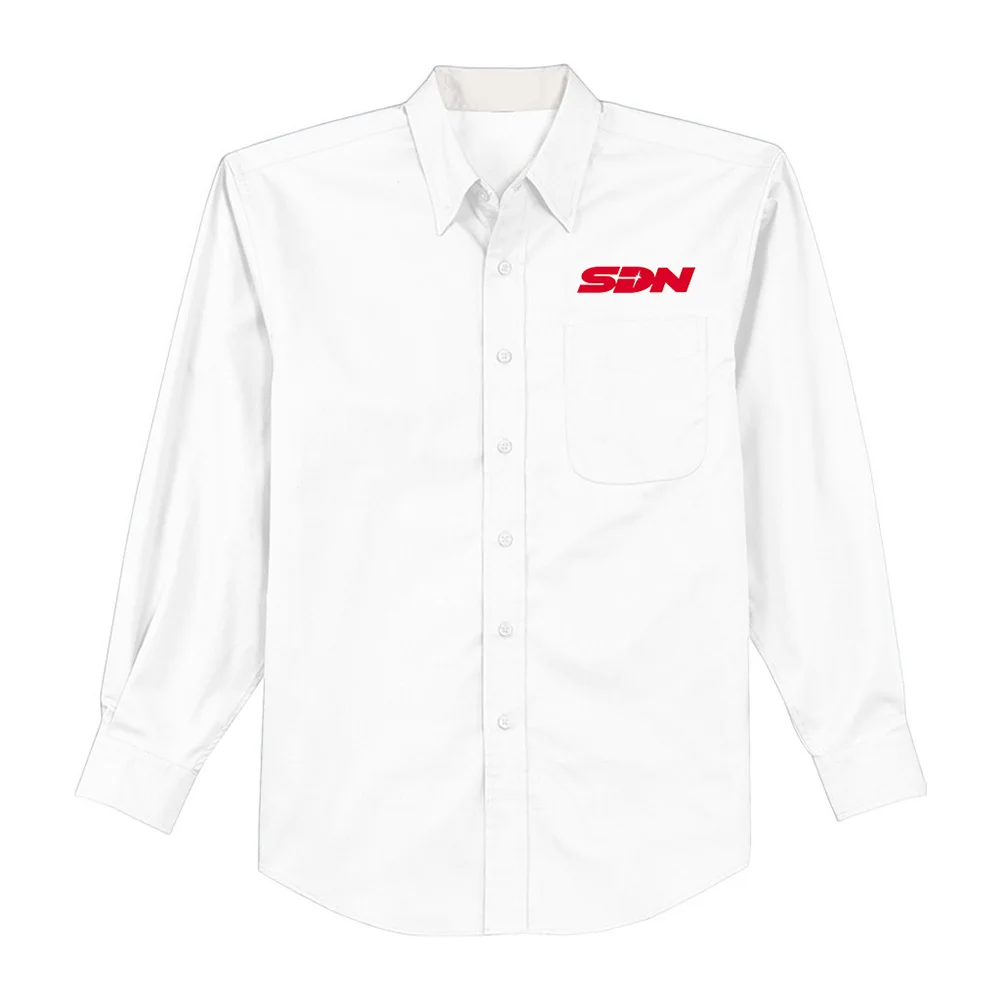 قميص SDN Robert Robertson التأثيري بأكمام طويلة قميص ساخن مطبوع عليه حروف قميص للجنسين ملابس الشارع الشهير ملابس رجالية عصرية #1