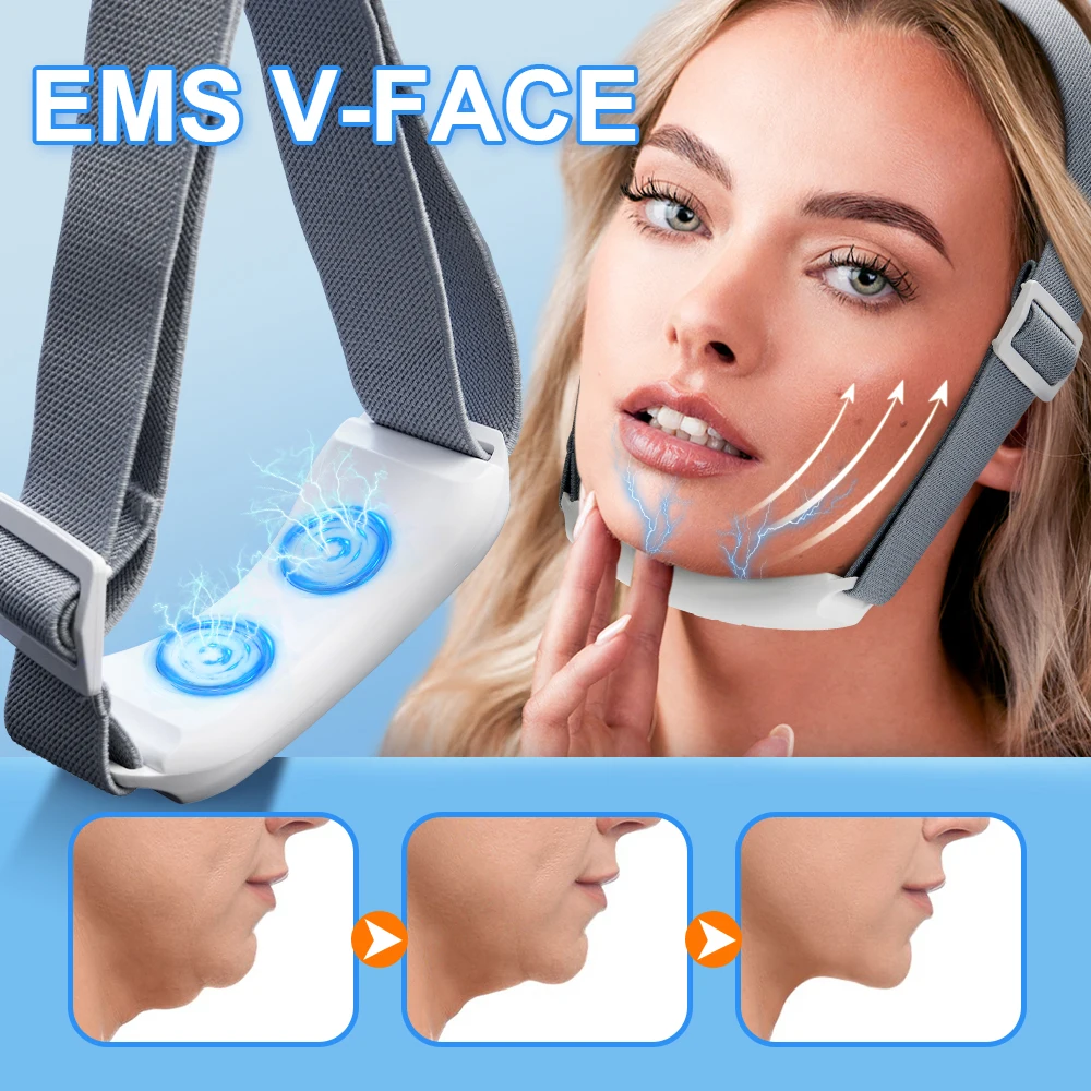 EMS Face Lifting Massager Anti Wrinkle Firming Facial Massager V-Face Lift Device Microcurrent Remover Double Chin Skin Care