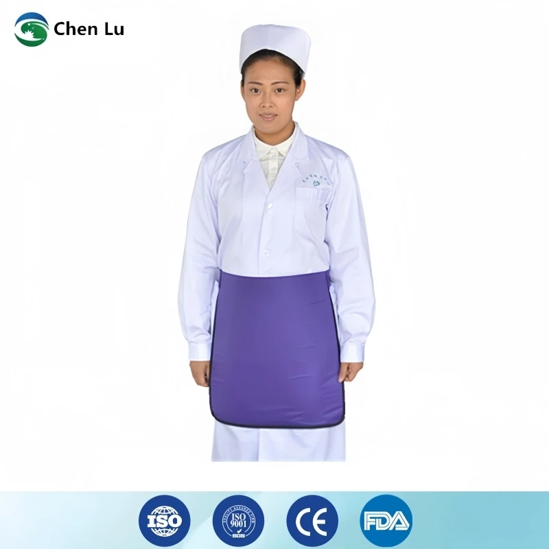 X-ray gamma ray protective 0.35/0.5mmpb square lead half apron radioactive laboratory medical radiation protection square scarf