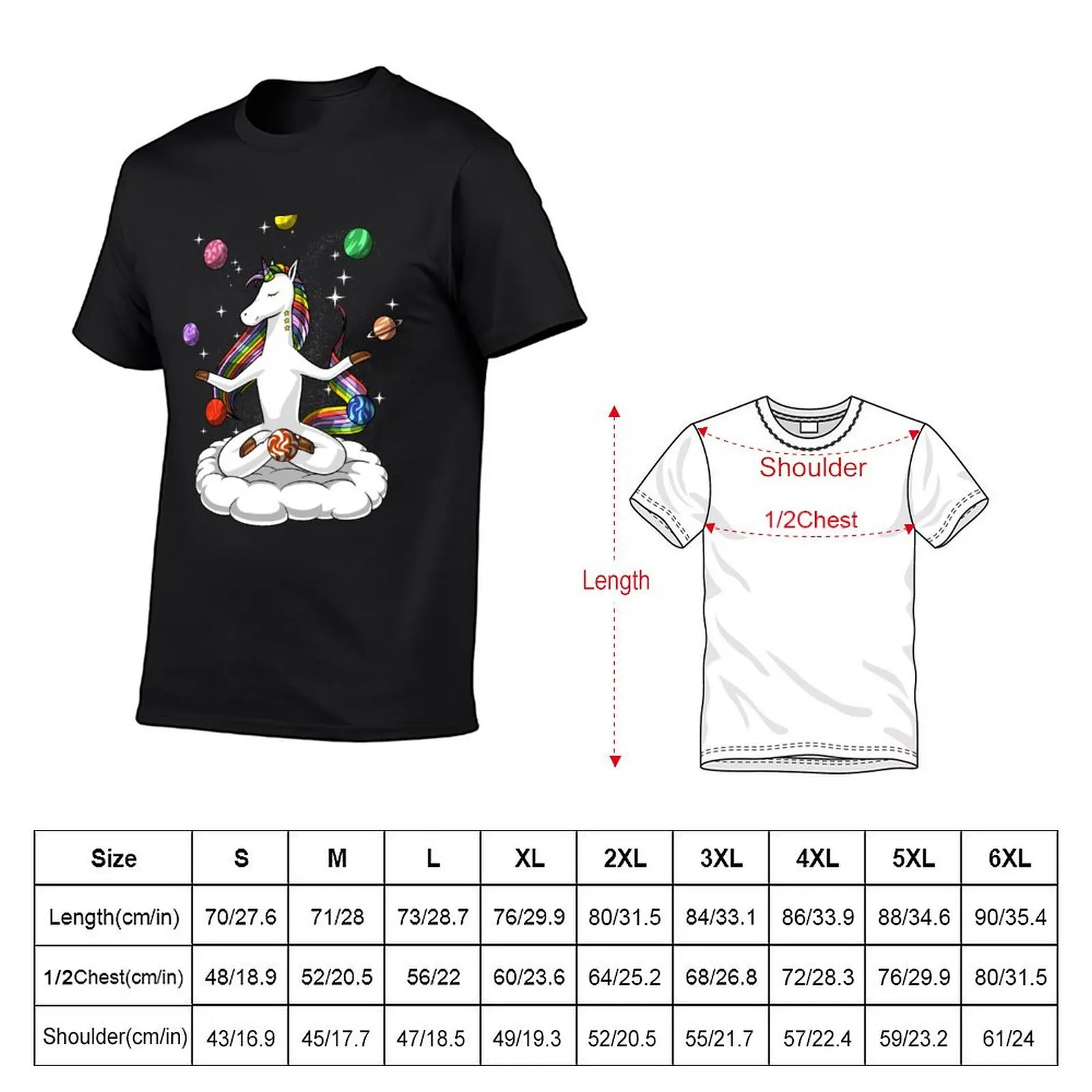 Unicorn Yoga Meditation T-Shirt customs summer tops customs design your own fruit of the loom mens t shirts