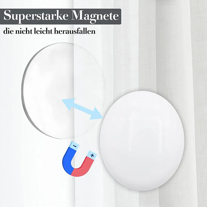 Windproof Magnetic Curtain Weights Reusable Curtain Magnet Shower Curtain Fridge Tablecloth Drapery Fixed Magnetic Buttons - view 2