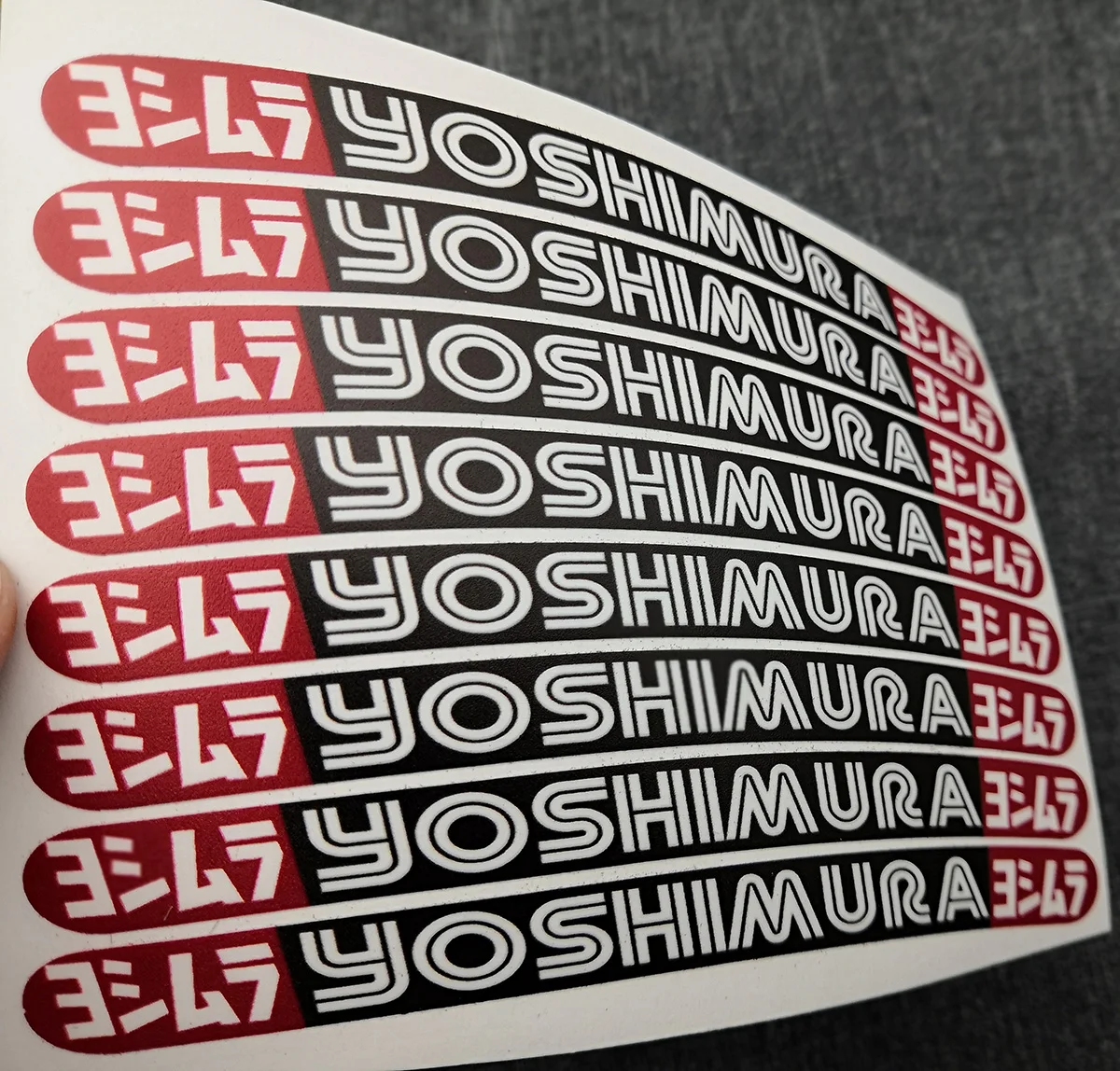 8 X Yoshimura Motorcycle Wheel Decals Vinyl Rim Stickers Laminated For 16 17 18 21 inch Wheel For Honda Suzuki Vespa