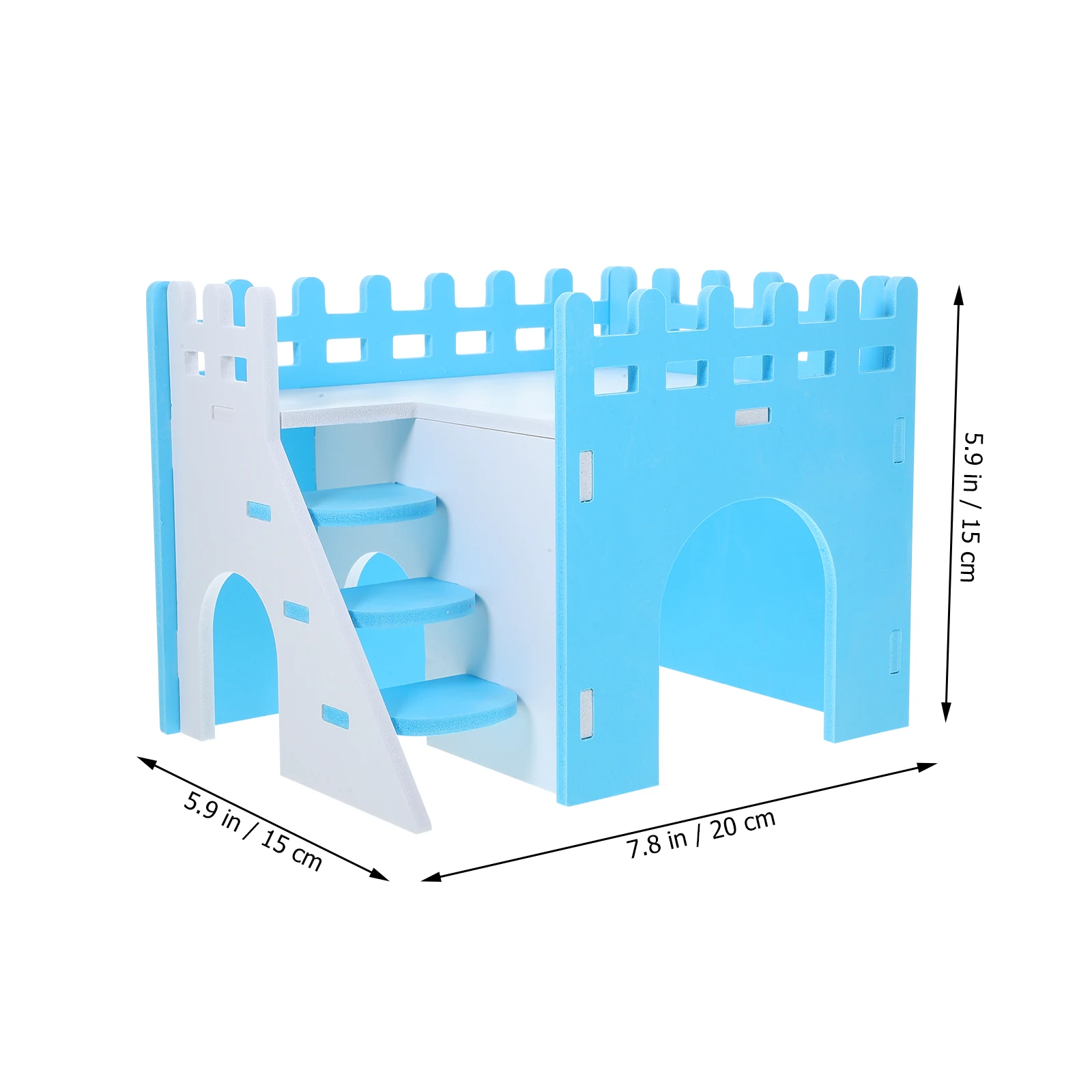 

1Set Guinea Pig Hideout Double Layer Hamster Villa House Ladder Small Animal Hideaway Rat Cage Accessories Guinea Pig Hideout