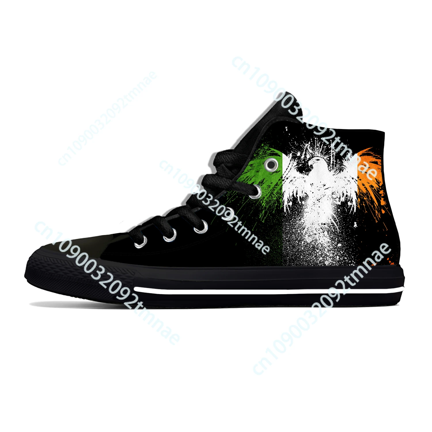 Ireland Irish Flag Patriotic Pride Fashion Funny Casual Cloth Shoes High Top Lightweight Breathable Custom Men Women Sneakers