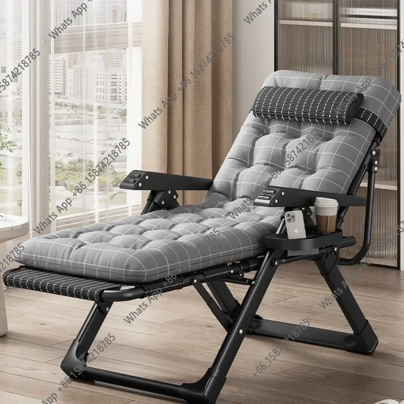 Sm Folding Recliner Office Lunch Break Nap Summer Home Beach Portable Balcony Lounge Chair Back Lazy Furniture X