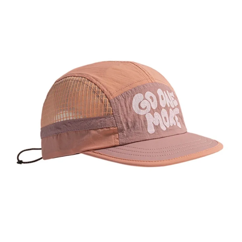 

Soft Brim Quick-drying Baseball Cap Retro 5-panel Sun Protection Breathable Hat Lightweight Casual Mesh Running Caps