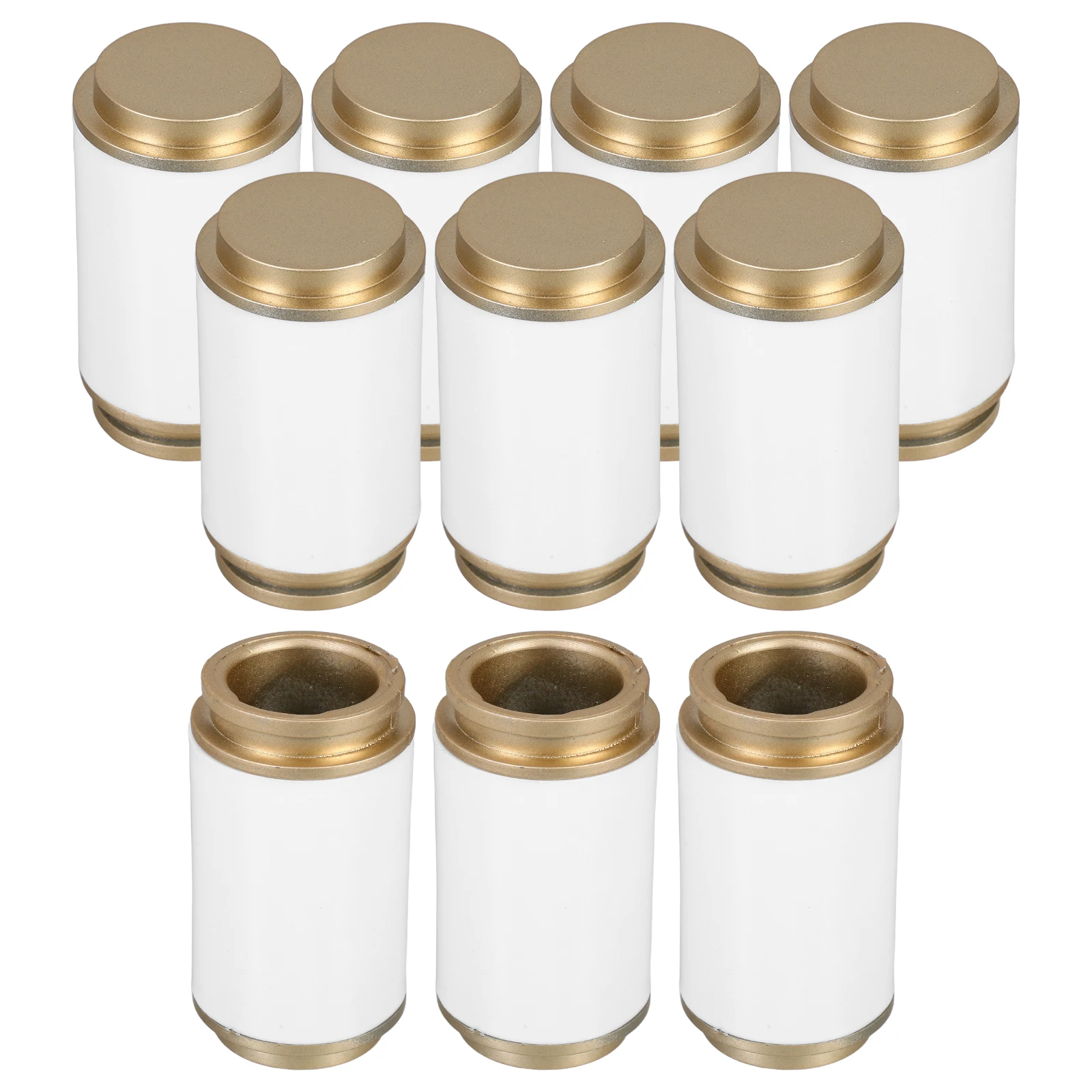 

10pcs Modern Curtain Rod End Caps Decorative Plastic Finials Easy Install For Bathroom Bedroom Kitchen Closet Pole Replacement