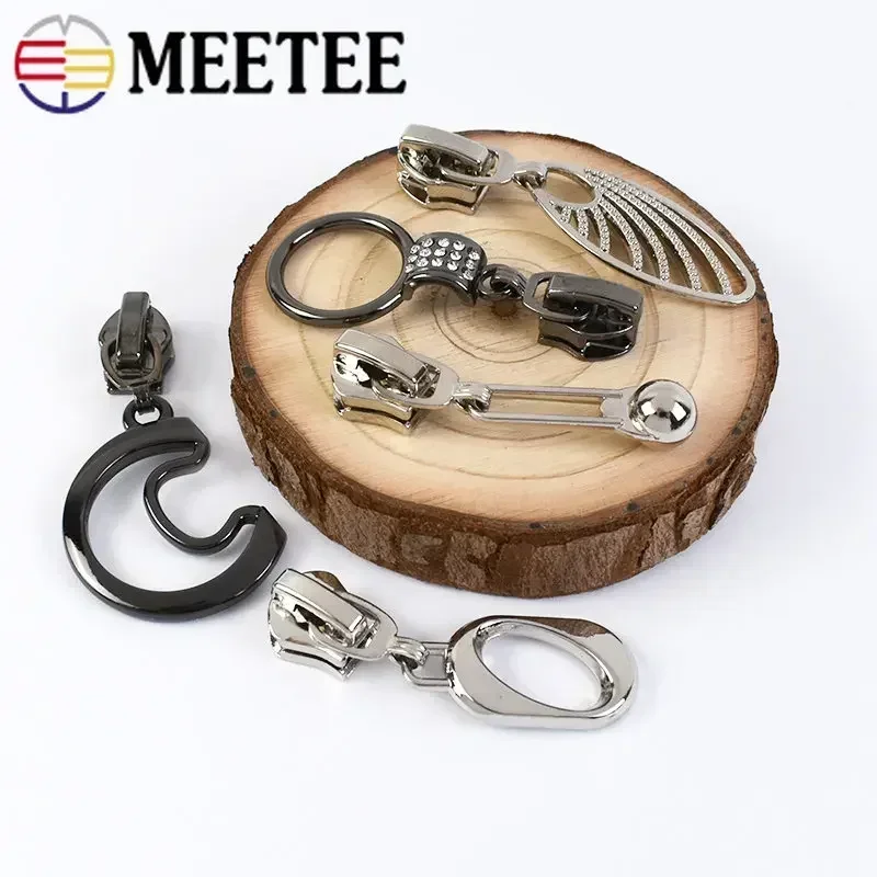 10/20Pcs 5# Zipper Sliders For Metal Nylon Resin Zips Tape Bag Zippers Pull Head Repair Kit DIY Sewing Replacement Accessories