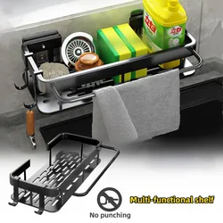 Kitchen Storage Rack Space Aluminum Sink Tool Cloth rack Kitchen Storage And Storage Rack Kitchen Cabinet Storage