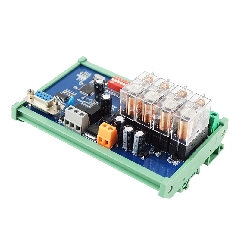 

Huaqingjun 4-канальный RS485 232 коммуникационный релейный модуль Modbus RTU 16A релейный выходный модуль для ПЛК