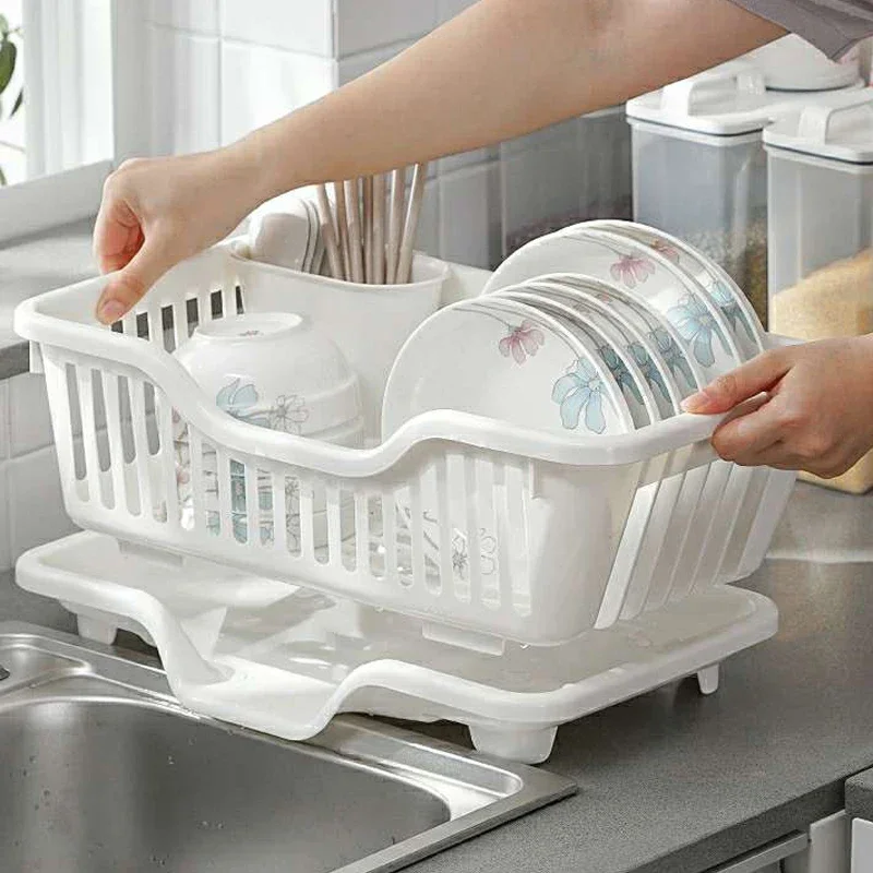 

Bowl Rack, Plastic Single-layer Drainage Basket Bowl and Dish Rack Storage and Storage Rack Kitchen Bowl Rack Kitchen Organizer