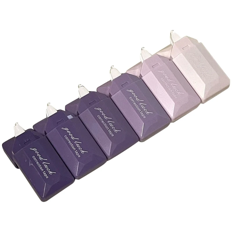 6 قطع من شريط تصحيح ذو سعة كبيرة، بكرات تصحيح متدرجة، شريط تصحيح أبيض للوازم المدرسية