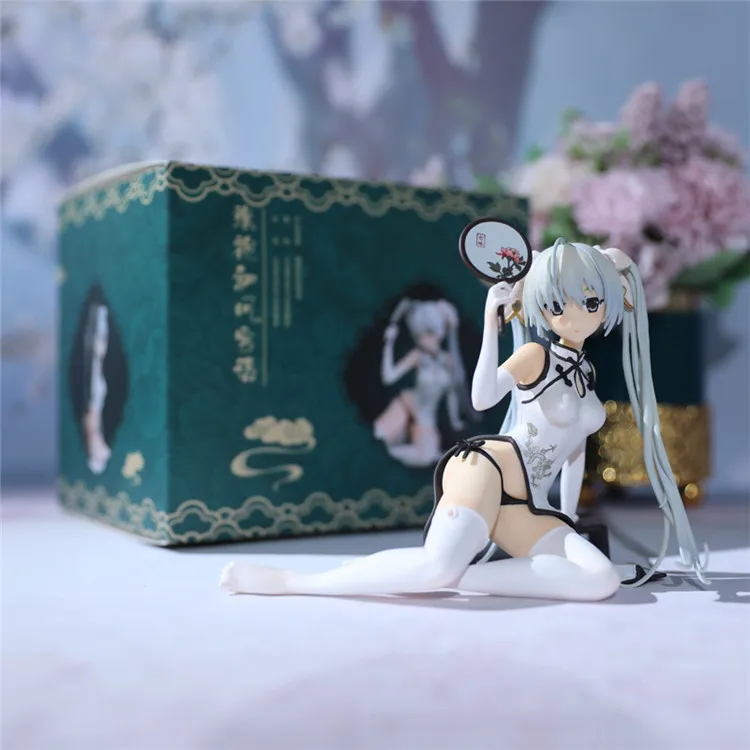 

New 12cm Doll Model Yosuga No Sora Anime Figures Kasugano Sora Cheongsam Beautiful Girl Pvc Figurines Car Decoration Toys Gifts