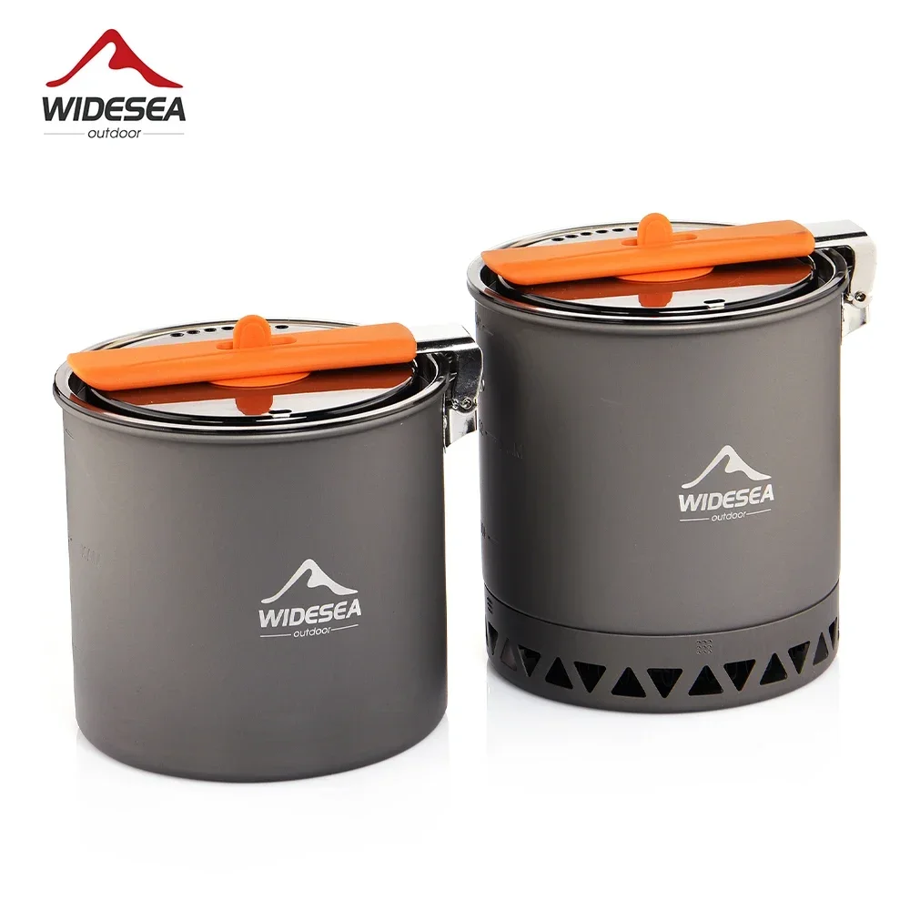 

Widesea Camping Pot Folding Anti-Scald Handle Pressable Cover Tableware Cup Bowl Picnic Portable Cookware Hiking Supplies