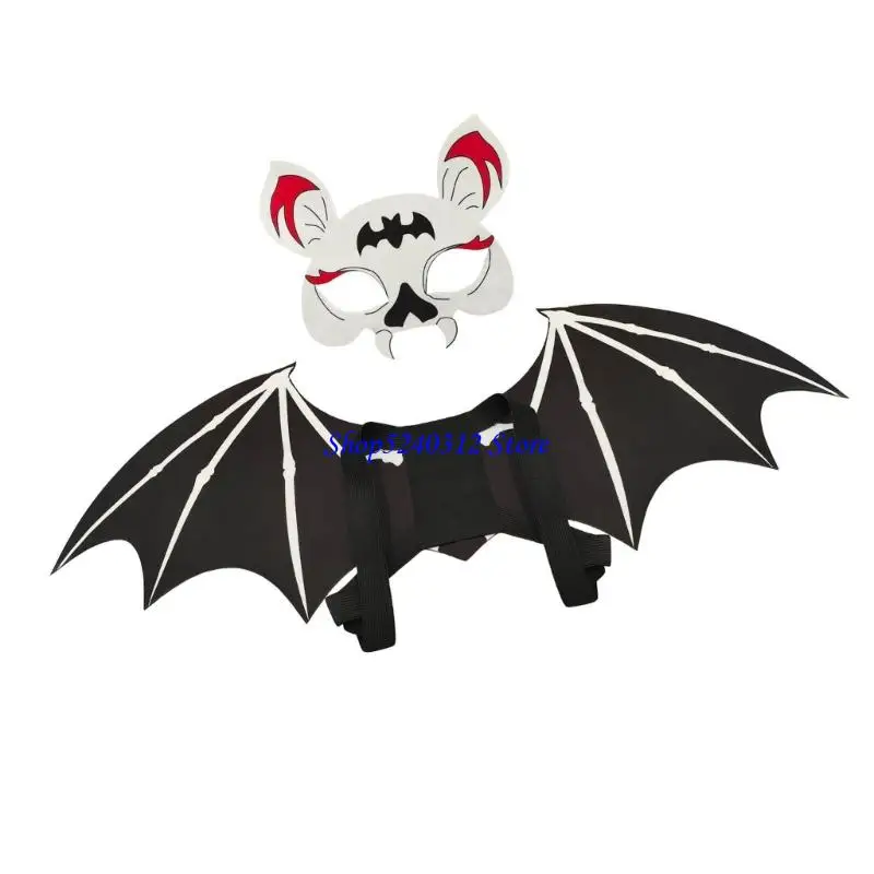 634C 2 -częściowy kreskówka Halloweenowa maska ​​nietoperza