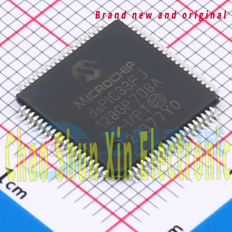 Brand New Original Dspic33Fj128Gp708A-I/Pt Tqfp-80 (12X12) Digital Processor Digital Component Dspic33Fj128Gp708A