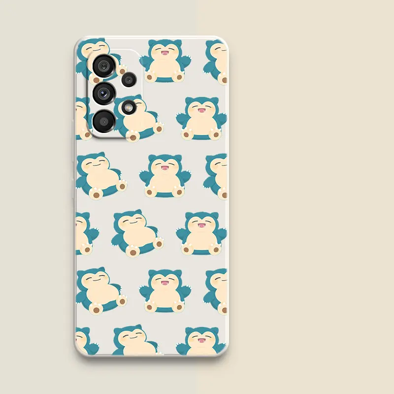 New Cute Snorlax Case For Samsung Galaxy A14 A33 A34 A53 A54 A13 A12 A23 A24 A22 A32 A50 A51 A52S A70 A71 A72 A73 5G A04S A04E