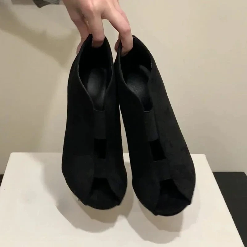 Aneikeh موضة أحذية النساء الصنادل تصميم مثير الجوف خارج اللمحة تو رقيقة عالية الكعب أحذية ربيع الخريف سستة Zapatos De Mujer #4