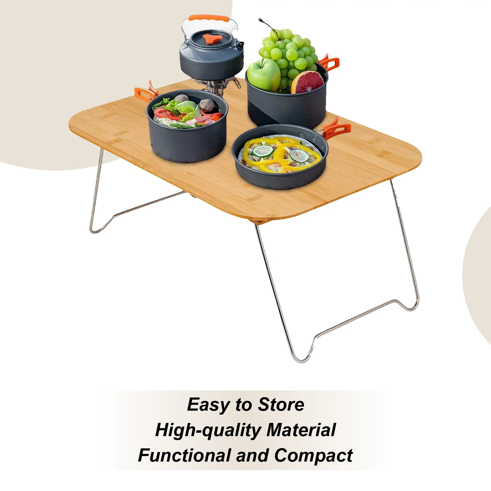 

Folding Table Camping Outdoor Beach Wooden Desk Small Reading Desk Portable Picnic Table For Camping Travel Garden Balcony Patio