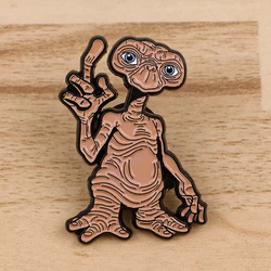 Funny Alien Enamel Pin Cartoon Badges on Backpack Brooches Pines Men Lapel Pins Vintage Jewelry Cosplay Accessories Toys Gift