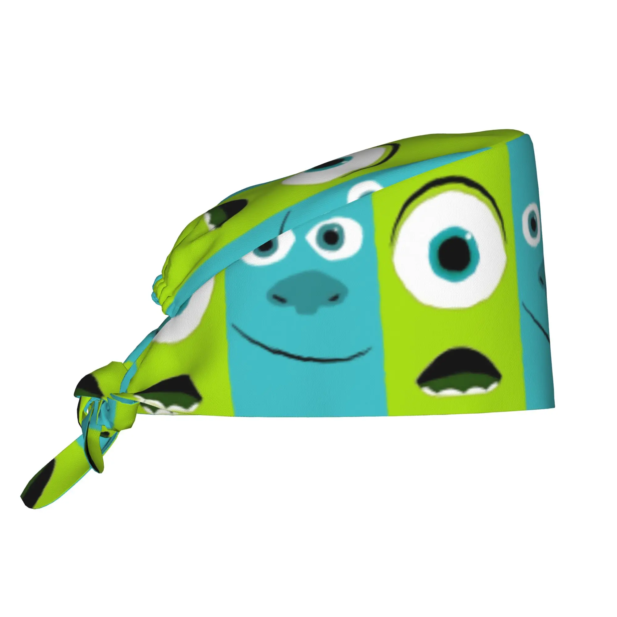 M-Monsters Anime University Breathable Scrub Hat Surgical Scrub Caps Nurse Medical Cap  Work Scrubs Hat for Medical Surgical