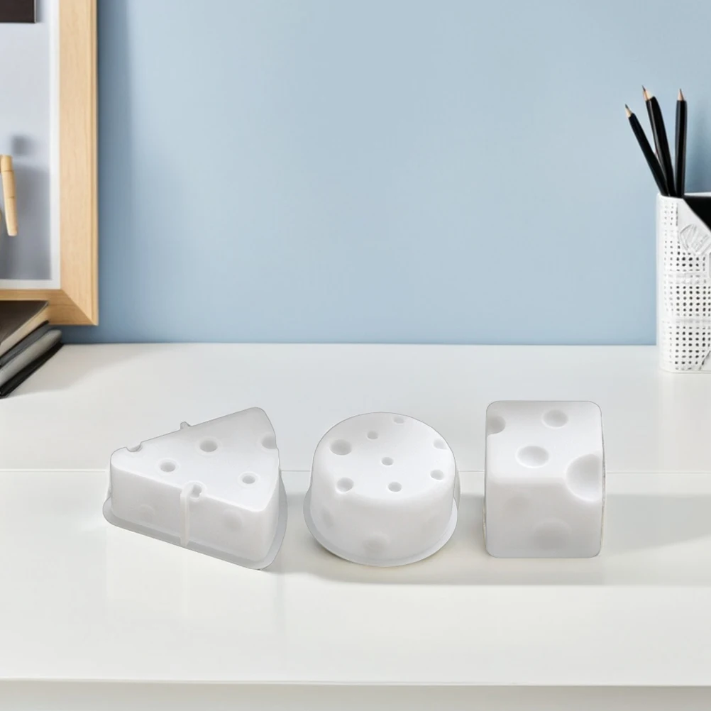 

3 Pcs Cheese Silicone Moulds Silicone Soap Mold Dessert Aromatherapy Wax Moulds Soap Resin Casting Votive Handmade