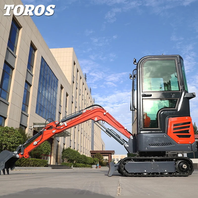 Gratis Ongkir จีนเครื่อง Crawler Digger รถขุดขนาดเล็ก1ตัน Mini Bagger Excavator Mini Excavator 1.2ตัน