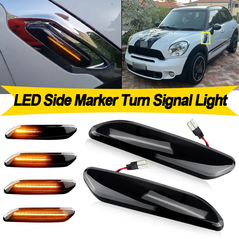 

2 шт. для BMW MINI R61 Paceman 2012 2013 2014 2015 2016 2017 светодиодный передний крыло автомобиля боковой габаритный указатель поворота OEM 63139802570