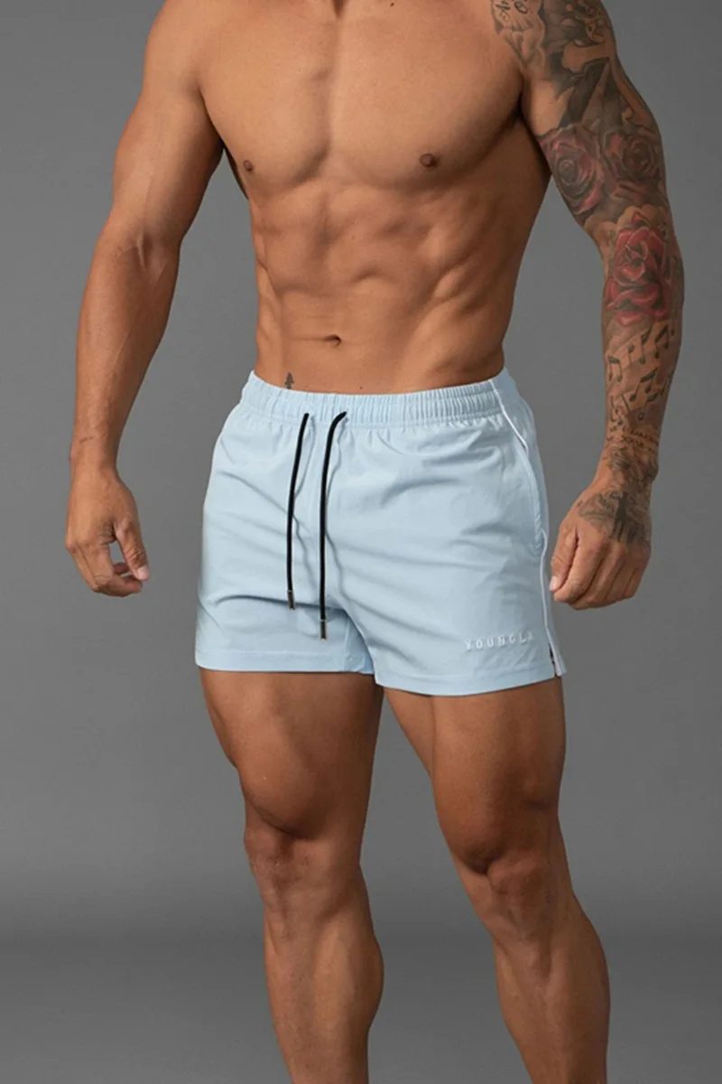 New casual men's shorts for summer gym fitness, running training, speed shorts, dry and breathable