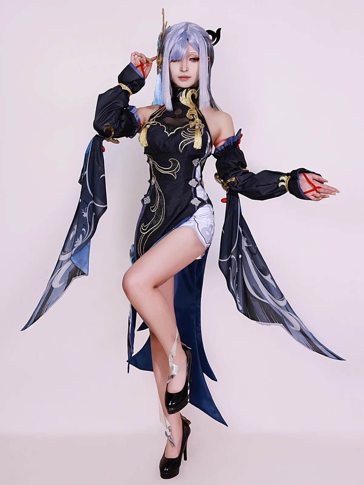 Shenhe Cosplay Costume Frostflower Dew Dress Impact Lantern Rite Shenhe New Outfits Uniforms Anime Halloween Women Game Outfit