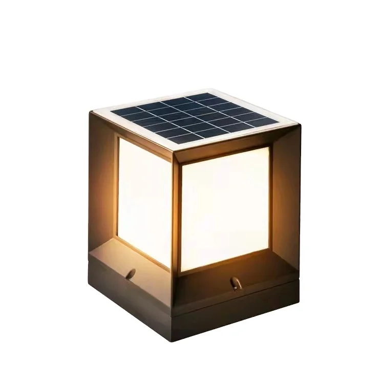 

Square Modern LED Aluminum Solar Garden Lights IP54 Rating 3500K Warm White Light Sensor Control for Theme Park Outdoor Lighting