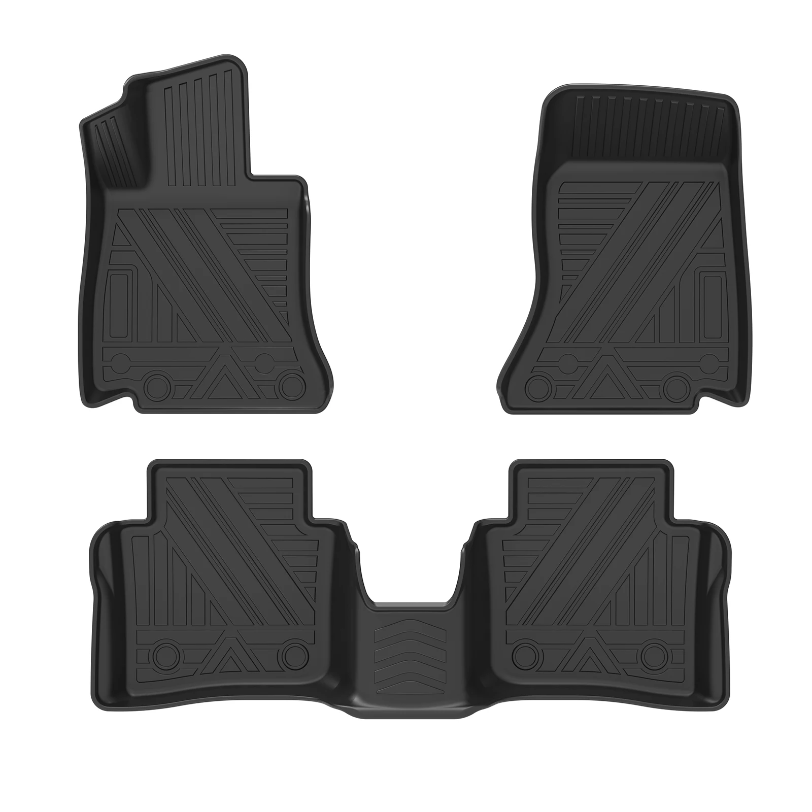 

TPE 3d rubber floor mats For Mercedes-Benz C-class 2022-2025 long axis Car Mat Waterproof Carpet
