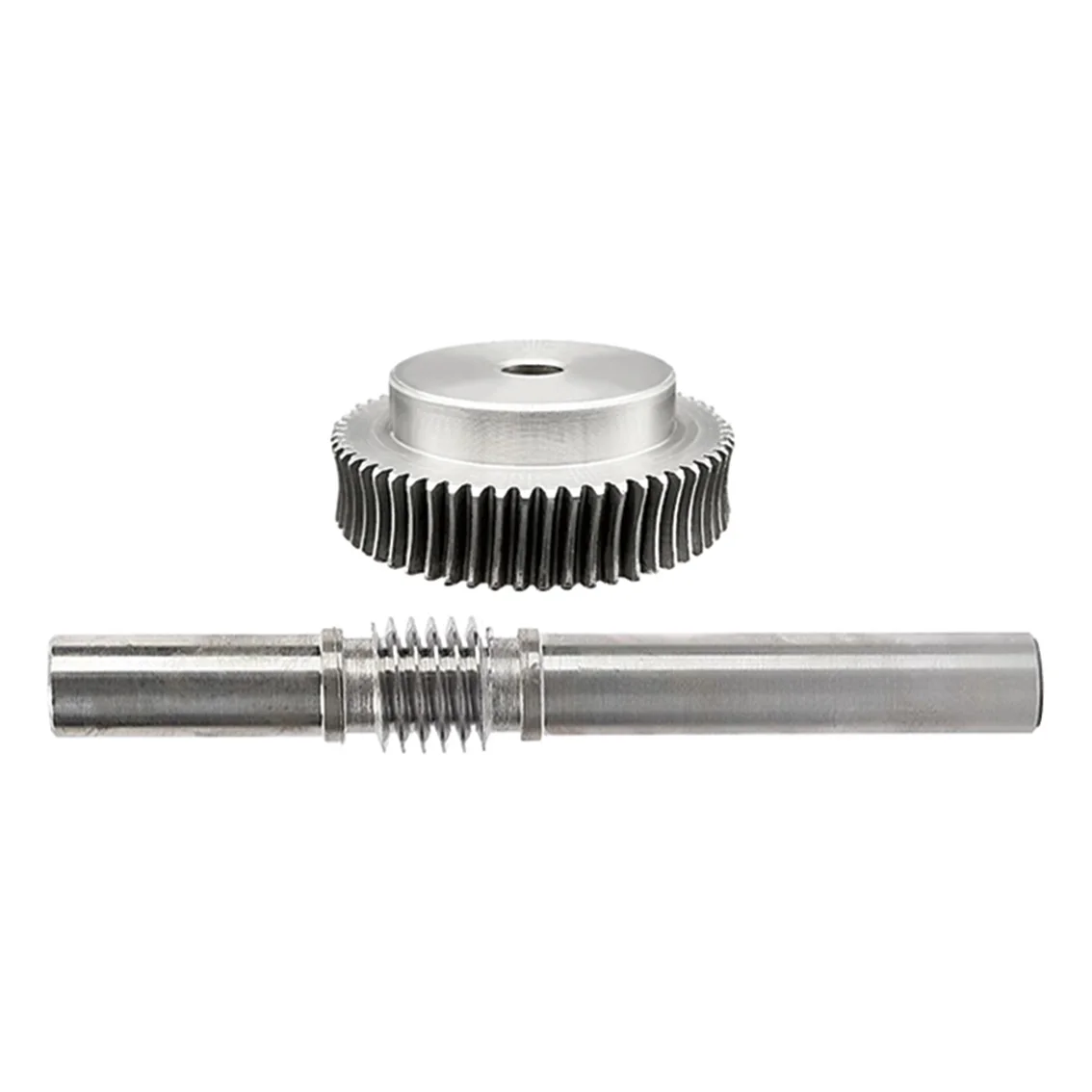 1Set 1M 45 # Steel Reducer Worm Gear 15/20/25-100 Teeth Bore 6/8/10mm Gear+Worm Rod Large Gear Ratio Transmission Accessories