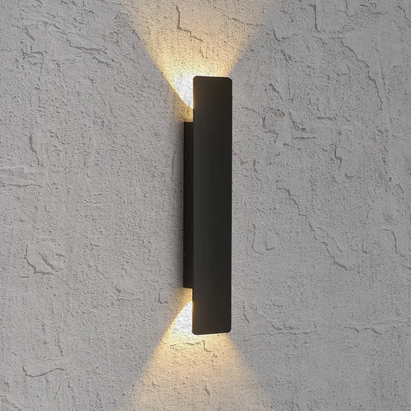 Outdoor Waterproof Wall Lamp Modern LED Lamp Black White Aluminum Up Lower Light Wall Lamps Waterproof IP65 110V 220V Fixtures